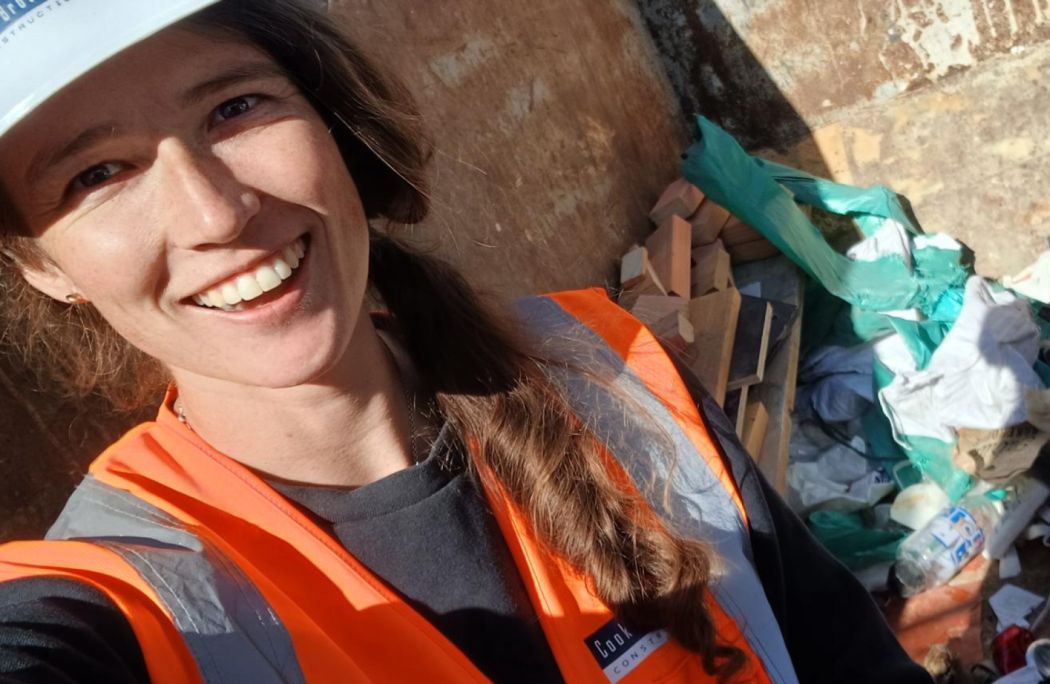 Cook Brothers Construction - Waste Case Study - Kristy Sorting A Skip Bin - 01